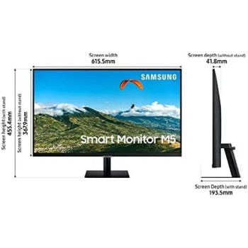 SAMSUNG 32 Inch Smart Monitor FHD with Mobile Connectivity, Black