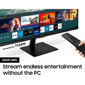 SAMSUNG 32 Inch Smart Monitor FHD with Mobile Connectivity, Black