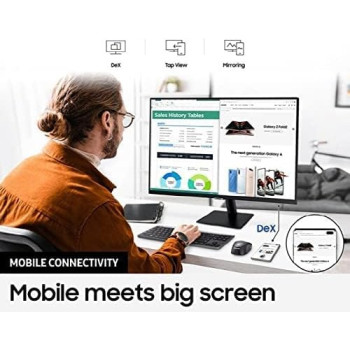 SAMSUNG 32 Inch Smart Monitor FHD with Mobile Connectivity, Black