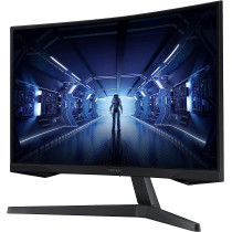SAMSUNG Odyssey LC27G55TQWUXEN 27 Inches G55 1000R Curved Gaming Monitor - 144Hz, 1ms, 1440p QHD, Freesync Premium, HDR10, HDMI, 1 x Displayport, Black