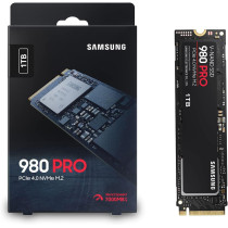 SAMSUNG 980 PRO 1TB PCIe SSD - 7,000 MB/s 4.0 x 4 M.2 NVMe Gen4 Internal Gaming Solid State Drive with V-NAND Technology for Laptops Desktops and Crypto Chia Mining