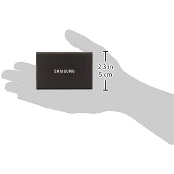 SAMSUNG T7 Portable SSD 500GB - Up to 1050MB/s - USB 3.2 External Solid State Drive, Grey (MU-PC500T)