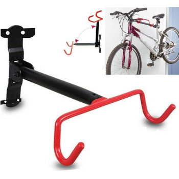 Bike Wall Mount Hanger Bike Rack For Garage Horizontal Bike Rack Hook Indoor Foldable Bicycle Storage
