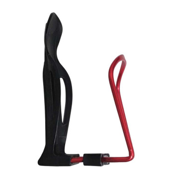 Bike Bottle Cage Adjustable, Cycling Bicycle Drink Cup Water Bottle Holder Cage Aluminum Alloy (Red)