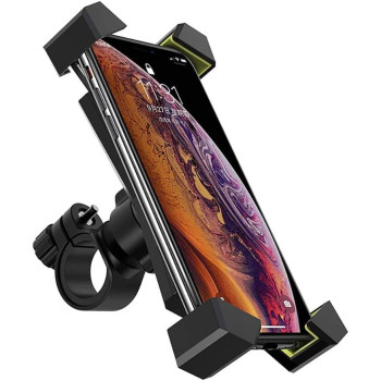 Bike Phone Holder, Bicycle Motorcycle Phone Mount Stainless Mount 360 Rotation On Stroller,For 4.6-6.5 Inch Compatible With Iphone 13/13 Mini/13Pro/ 13 Pro Max/11/12/Mini/Pro Max, Samsung S20