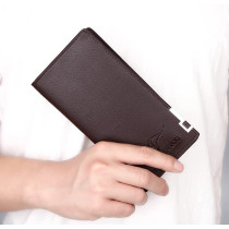 Compact Slim Thin Credit Card Pu Leather Wallet Men And Women Soft Leather Passport Wallet (Brown)