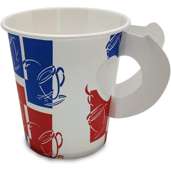 Bmp - 7 Oz Cups With Handle Disposable Paper Cup For Hot Tea, Coffee, Karak Cups, For Home And Office Use - 250 Cups