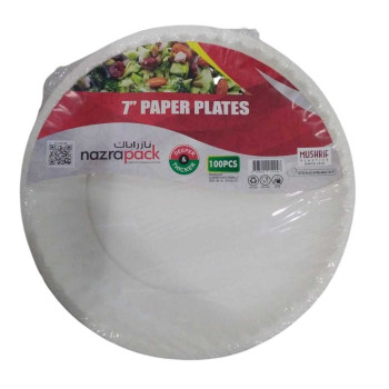 Disposable Paper Plate 7 Inch 100 Pieces