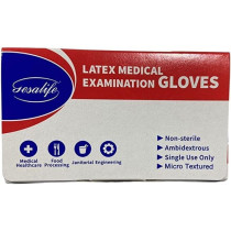 Powder Free Latex Gloves Size Medium,Pack Of 1 Box, 100 Pcs Per Box -Gesa Life
