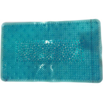 Anti Slip Pvc Shower Mat With Drain Holes And Suction Cups, Washable Bathtub Mat For Tub/ Bathroom/ Shower, Aqua Green 69X40 Cm