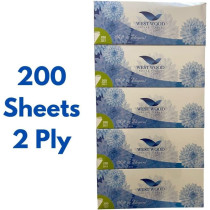 Facial Tissue, Assorted Pack Of 5 Boxes (200Sheets X 2Ply)