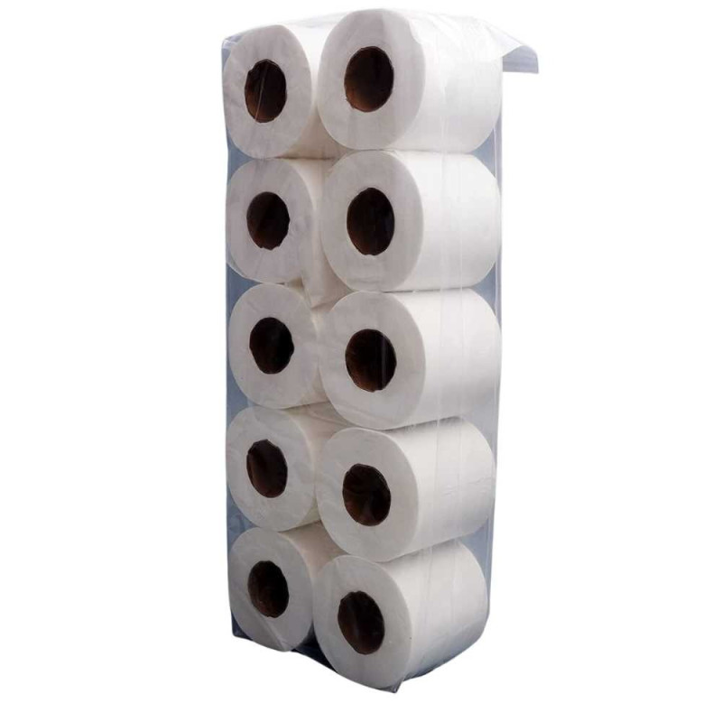 Toilet Paper, Pack Of 10 Plain Tissue Rolls (300 Sheets X 2 Ply) (10)
