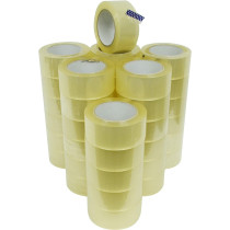 Clear Packing Tape - 2 Inch X 100 Yards Per Roll (6-Rolls) - Your Thin Industrial Grade Aggressive Adhesive Shipping Box Packaging Tape For Moving, Office, Carton Sealing & Storage (Pcs, 6)