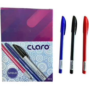 Ball Point Pen Claro Stelo Opq Body Ball Pen 0.7Mm 50 Pcs (Red)
