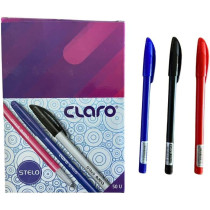 Ball Point Pen Claro Stelo Opq Body Ball Pen 0.7Mm 50 Pcs (Red)