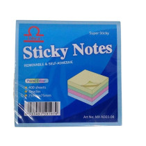 Sticky Notes 3X3Inch, 75Mmx75Mm Self-Stick Notes Pastel Colour - 400 Sheets/Pad 1 Nos