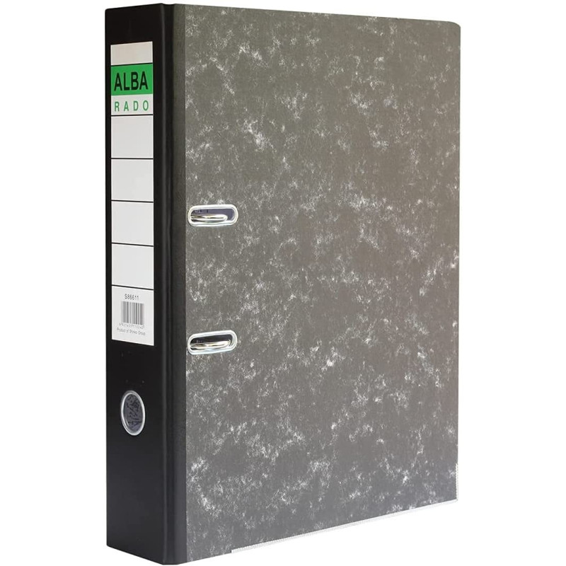 Alba Rado Lever Arch Box File 8Cm Fullscap Size- 5 Pcs