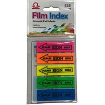 Sign Here Index Tabs, 125 Pcs X 3 Pkt (1.2 X 4.4 Cm) Sticky Index Tabs For Mark Sign Place In Forms, Contracts,