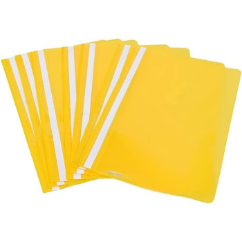 Report File A4 Clear Front Report Covers Project File With Fasteners For School Office 12 Pcs (Yellow)