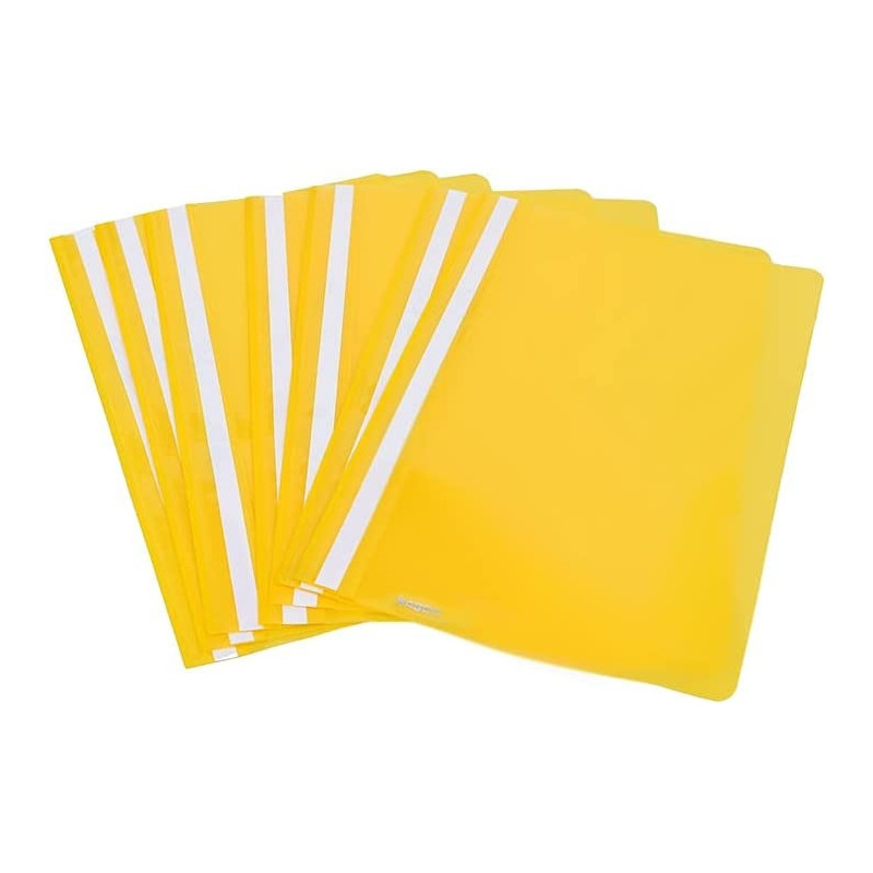 Report File A4 Clear Front Report Covers Project File With Fasteners For School Office 12 Pcs (Yellow)