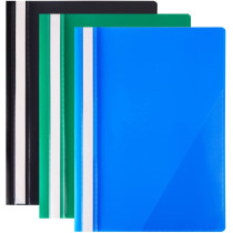Report File A4 Clear Front Report Covers Project File With Fasteners For School Office 12 Pcs (Green)