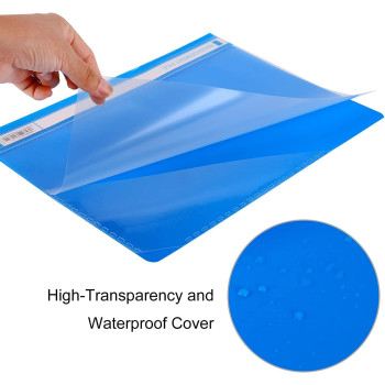 Report File A4 Clear Front Report Covers Project File With Fasteners For School Office 12 Pcs (Blue)