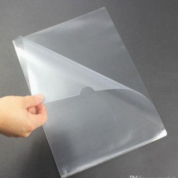 A4 L-Type Transparent Pockets Folder, Thicker Clear Pockets, 100 Pcs Pack