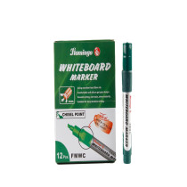 White Board Marker -Chisel Point - Green - Pack Of 12 Pcs Flamingo
