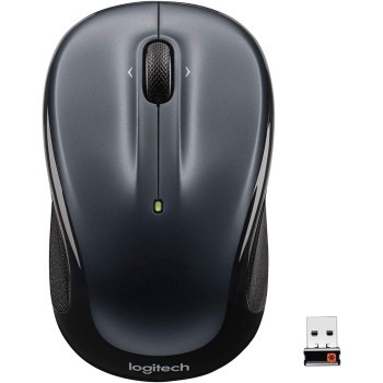 Logitech M325 Wireless Mouse, 2.4 Ghz With Usb Unifying Receiver, 1000 Dpi Optical Tracking, Dark Silver Black Grey, 910-002142