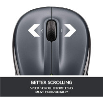 Logitech M325 Wireless Mouse, 2.4 Ghz With Usb Unifying Receiver, 1000 Dpi Optical Tracking, Dark Silver Black Grey, 910-002142