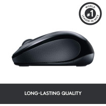 Logitech M325 Wireless Mouse, 2.4 Ghz With Usb Unifying Receiver, 1000 Dpi Optical Tracking, Dark Silver Black Grey, 910-002142