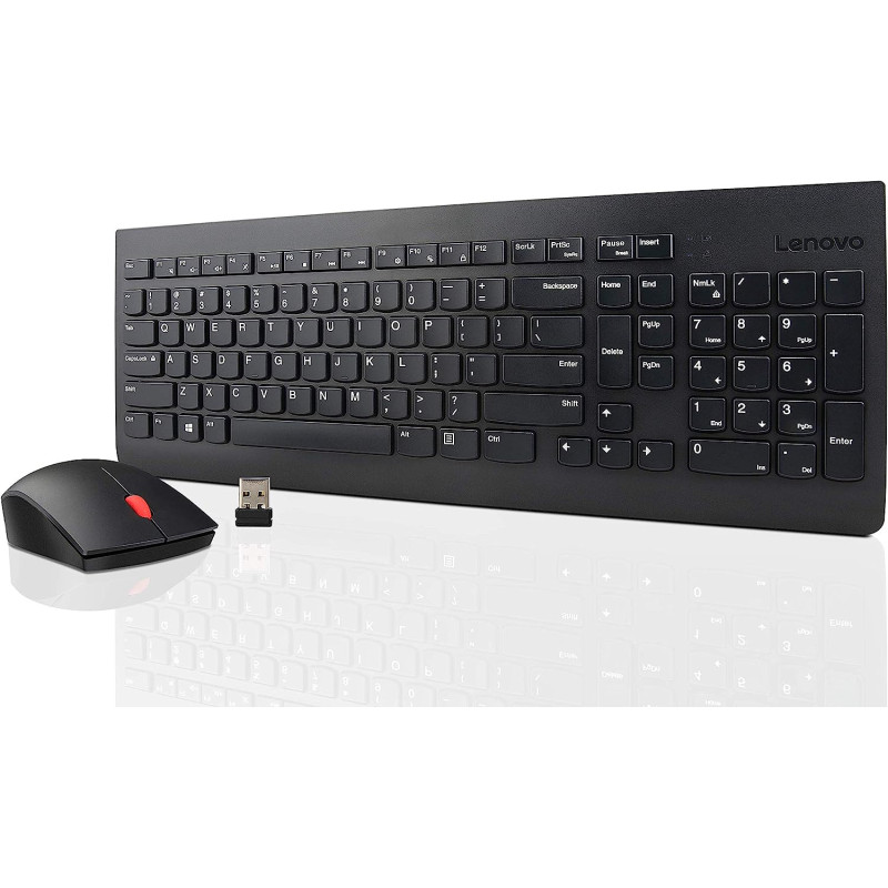 Lenovo 510 Wireless Keyboard Mouse Combo, 2.4 Ghz Nano Usb Receiver, 1200 Dpi Optical Mouse, Gx30N81775, Black