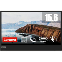 Lenovo L15 Portable Monitor 15.6 Inch 1080P Full Hd Ips Screen For Laptop With Usb-C/Type-C Connector Black