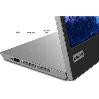Lenovo L15 Portable Monitor 15.6 Inch 1080P Full Hd Ips Screen For Laptop With Usb-C/Type-C Connector Black