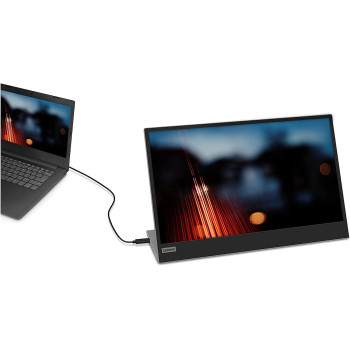 Lenovo L15 Portable Monitor 15.6 Inch 1080P Full Hd Ips Screen For Laptop With Usb-C/Type-C Connector Black