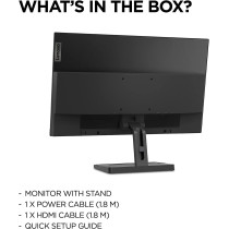 Lenovo L24E 30 24Inch, Va, Fhd, 4Ms, 75Hz, Amd Freesync, 1920 X 1080, Vesa, 3 Side Near Edgeless, 66Bckac2Uk, Black