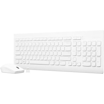 Lenovo 510 Wireless Combo Keyboard Mouse (White) - En-Ar
