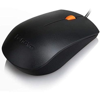 Lenovo 300 Usb Combo, Full-Size Wired Keyboard, Mouse, Ergonomic, Left Or Right Hand Mouse, Optical Mouse, Gx30M39606, Black