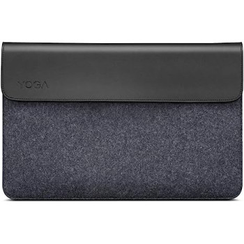 Lenovo Yoga Laptop Sleeve For 14-Inch Computer, Leather And Wool Felt, Magnetic Closure, Gx40X02932, Black