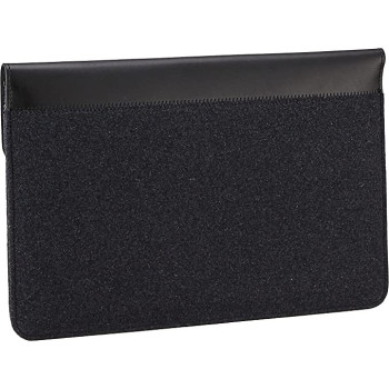 Lenovo Yoga Laptop Sleeve For 14-Inch Computer, Leather And Wool Felt, Magnetic Closure, Gx40X02932, Black
