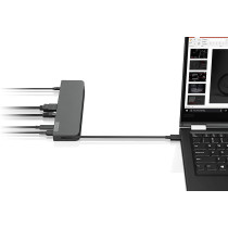 Lenovo Usb-C Mini Dock, 7-In-1 Portable Dock With Hdmi, Compatible With Lenovo, Apple, Usb-C Laptops, G0A70065Us