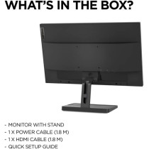 Lenovo L24I-30 24 Inch Full Hd (1080P) Monitor (Ips Panel, 75Hz, 4Ms, Hdmi, Vga, Amd Freesync) - Raven Black