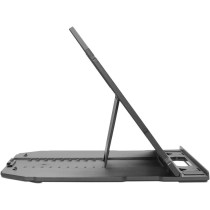 Lenovo 2-In-1 Laptop Stand, Ergonomic, 10 Adjustable Tilt Angles, Ventilated, Non-Slip, Portable, Gxf0X02619, Black