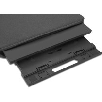 Lenovo 2-In-1 Laptop Stand, Ergonomic, 10 Adjustable Tilt Angles, Ventilated, Non-Slip, Portable, Gxf0X02619, Black