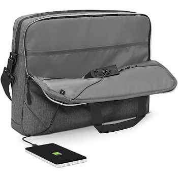 Lenovo T530 Casual Toploader Bag For 15.6 Inch Laptops, Clamshell Case With Charging Port Charcoal Grey