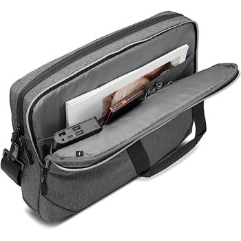 Lenovo T530 Casual Toploader Bag For 15.6 Inch Laptops, Clamshell Case With Charging Port Charcoal Grey