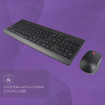 Lenovo 510 Wireless Combo Keyboard Mouse - Us English (103P) Gx30N81776 - Black