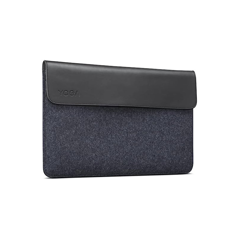 Lenovo Yoga Sleeve For 15 Inch Notebooks And Detachable Laptops Leather And Wool Felt, Black