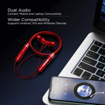 Lenovo Wireless Neckband Earphone He05 (Red)