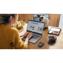 Lenovo Go Multi-Device Wireless Mouse, 2.4Ghz Nano Usb-C Receiver, Qi Wireless Charging, Ambidextrous, Gy51C21211, Grey